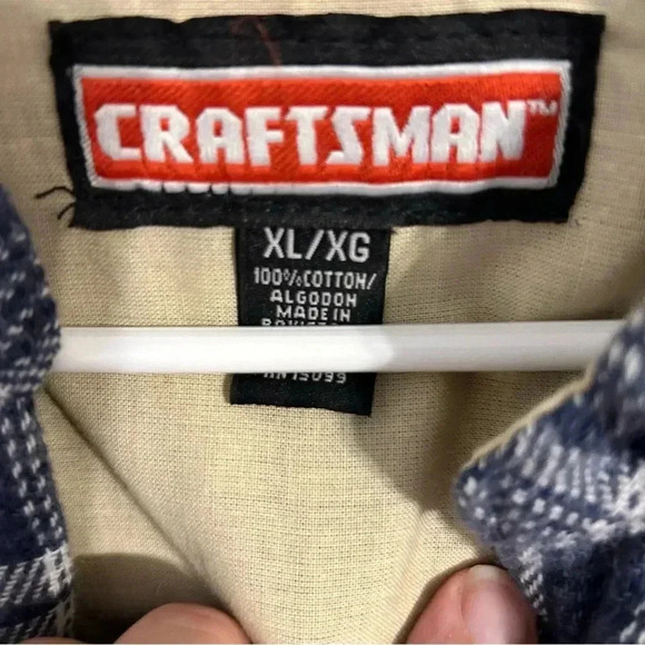 Men’s extra large craftsman long sleeve heavyweight flannel shirt button up. EPC - Picture 4 of 9